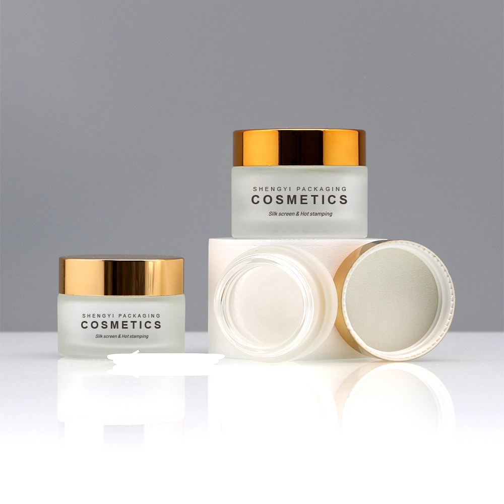 Glass Cosmetic Jar with Aluminum Lid 1
