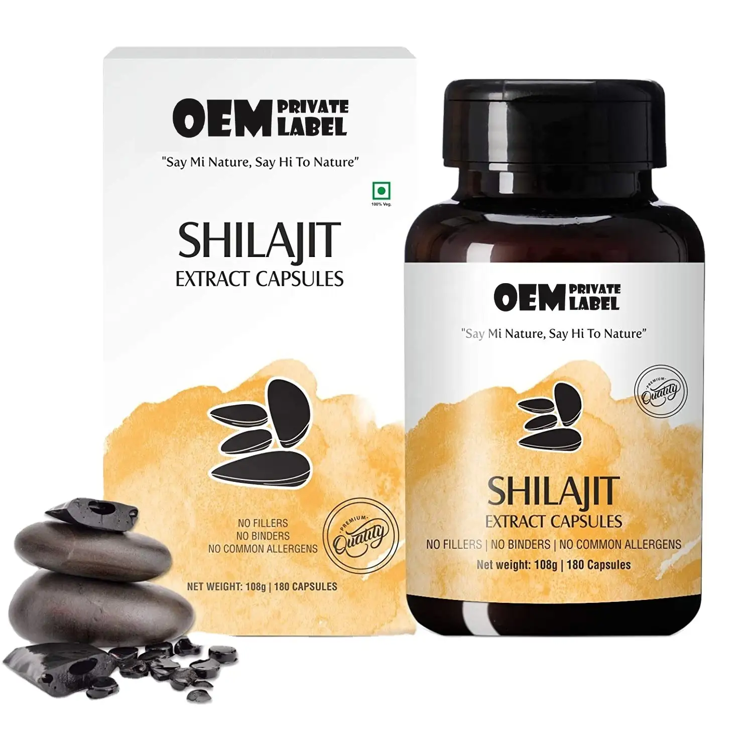 Wholesale 1000mg Shilajit Capsules 60 Capsules Private Label 1