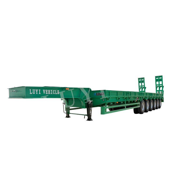 Semi-remorque de la plate-forme Low 60Ton 80ton 100ton | Luyi 1