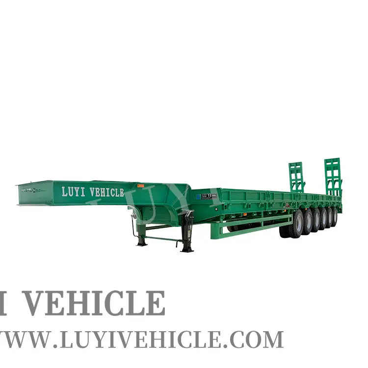 Semi-remorque de la plate-forme Low 60Ton 80ton 100ton | Luyi 1
