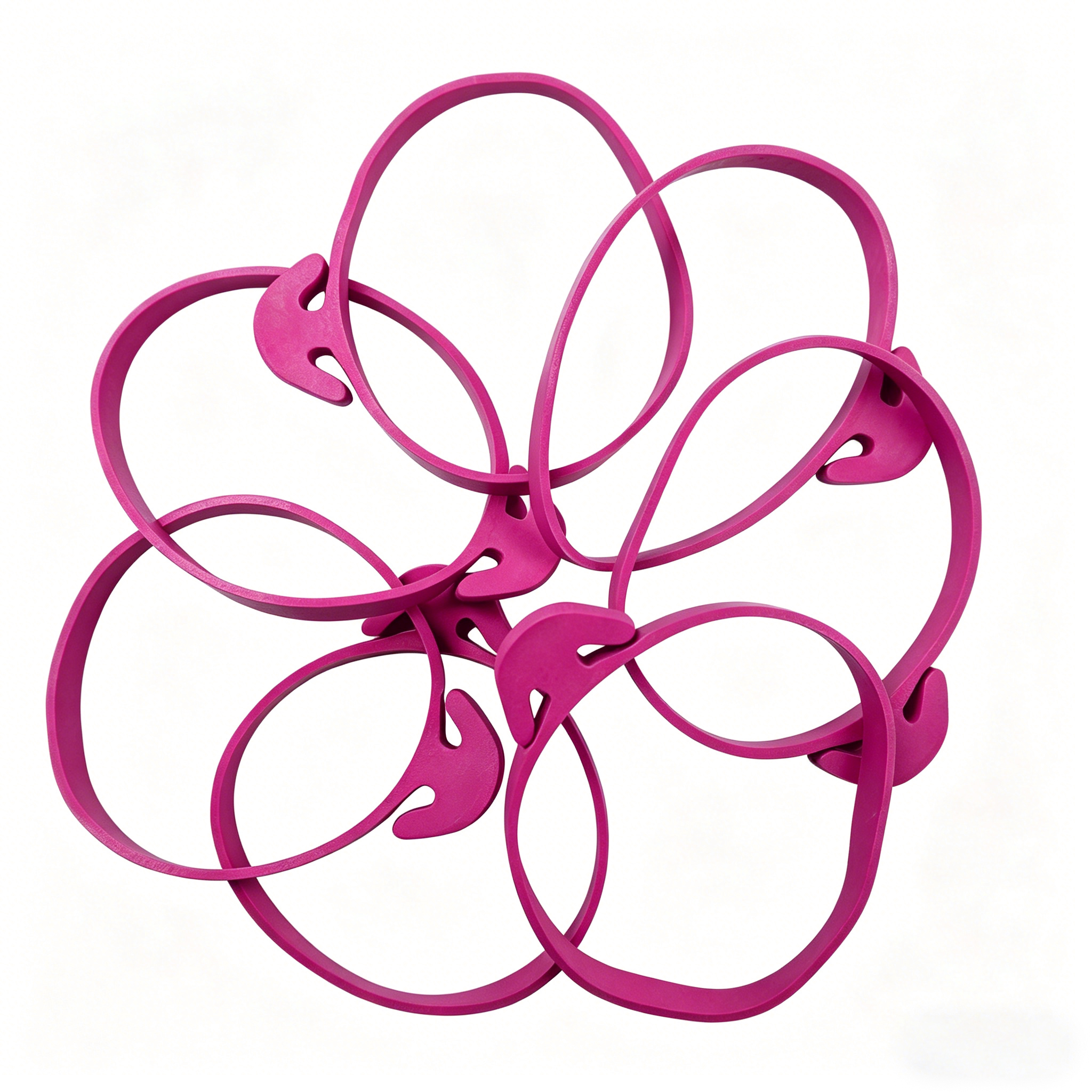 50mm Pink Anchor Hook Rubber Bands, Reusable Elastic for Markers & Cable Storage 1