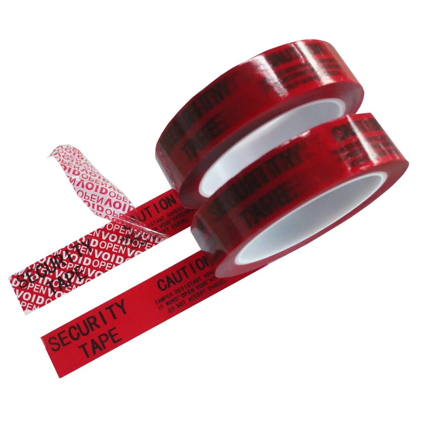 Custom Red Safety Prevent Opened Tapes Transfer Security Sealing Void Tape Tamper Evident Security Tape 1