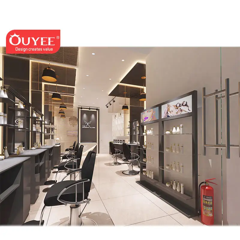 Design de interiores personalizado para salão de beleza e iluminação LED para balcão. 1