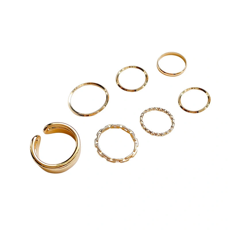 Wholesale Fashion Gold-plated Adjustable Ring Copper Geometric Ring 1