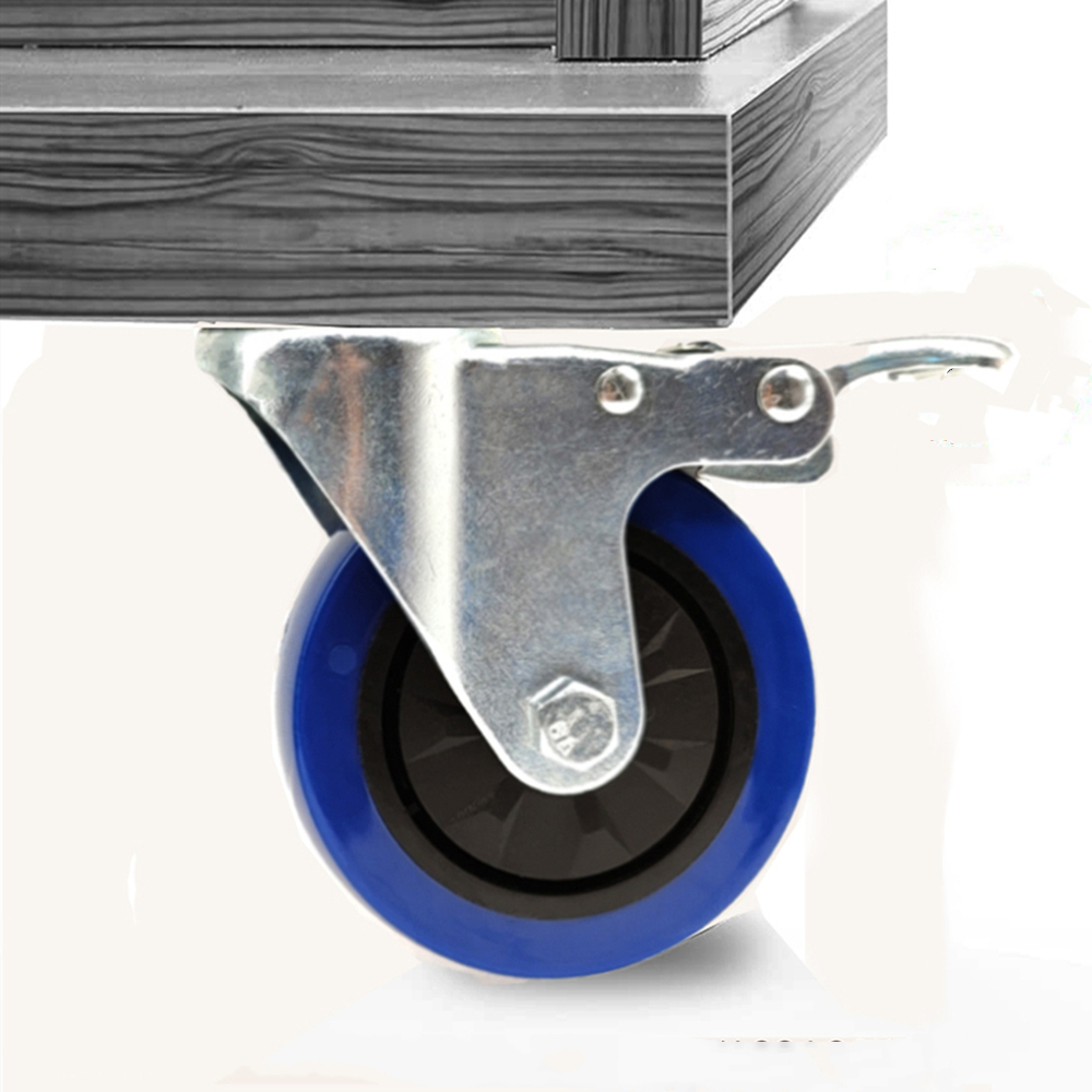 Dj 3 4 5 Inch Pu Trolley Wheel Plastic Core Industrial Heavy Duty Swivel Stainless Steel Furniture Locking Brake Caster Wheels 1