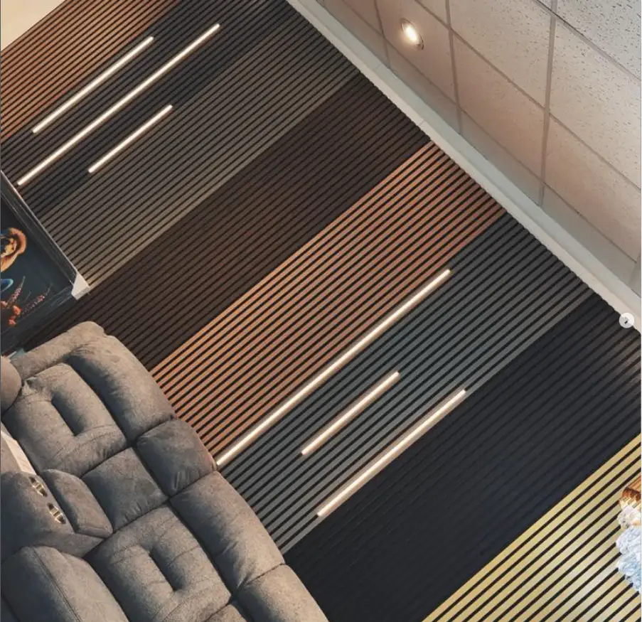 MDF Wave Wood Veneer 3D Curved Acoustic Slat Panel Flexible Bendable Wall Panel 1