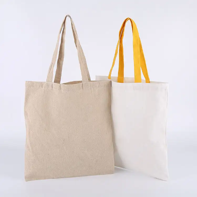 Hot-selling Custom Logo Letter Pattern Eco-Friendly Canvas Shopping Bag Canvas Tote Handbag 1