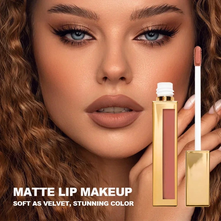 Mlm Custom Makeup Luxury Gold Bullion Tubes Long Lasting Pearlized Nourishing Lip Glaze Velvet Matte Lipstick 1