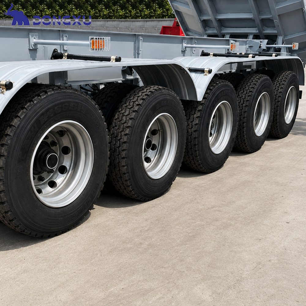 Dump Trailer 4 Axle 2-axle Aluminum End Semi Dump Dumper Trailer 7