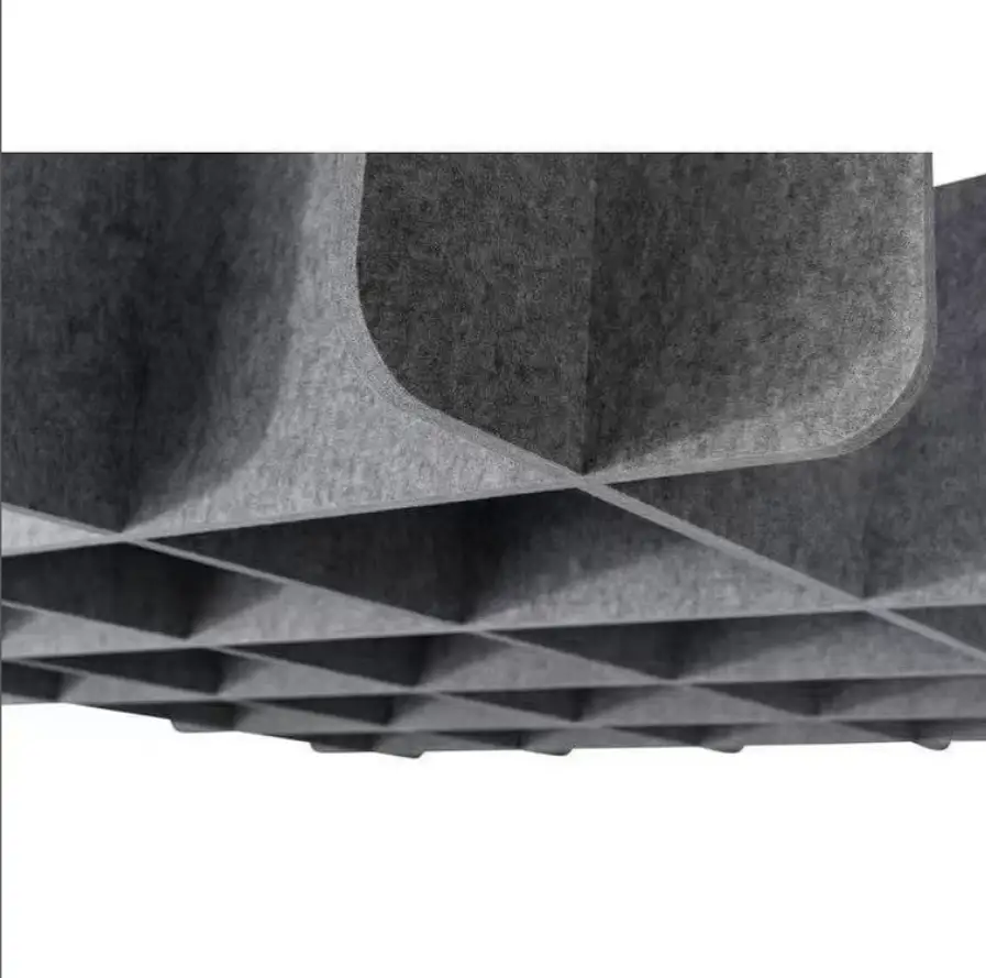 אריחי תקרה אקוסטיים מחוררים מסיבים מינרליים לבד פאנלים אטומים לרעש בסיטונאות 1