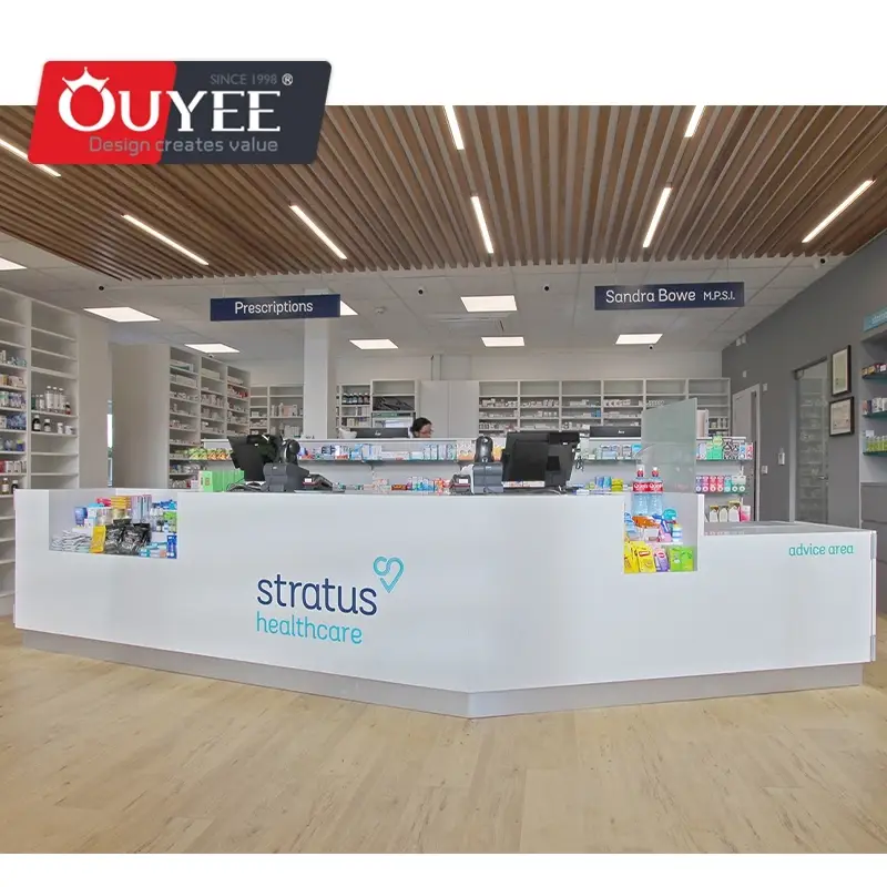 Mobilier pour pharmacie - Étagères et comptoirs médicaux pour parapharmacie 1