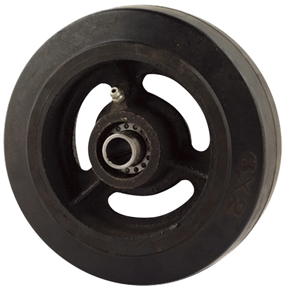 Heavy Duty 4 Inch Swivel Top Plate Iron Core Rubber Casters Wheel With Double Ball Bearing 100mm Swivel With Brake Casters 1