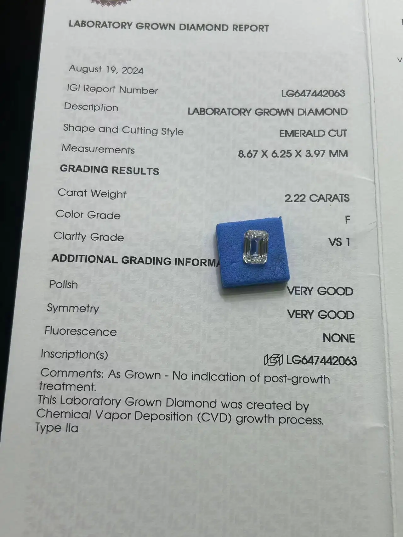 Custom 5 Carat Lab Grown Diamond Emerald Cut Company 3