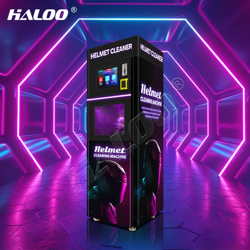 Custom Helmet Cleaning Vending Machine Coin Qr Code Token Payment Includes Sdk For Custom Functionality Credit Card Option 1