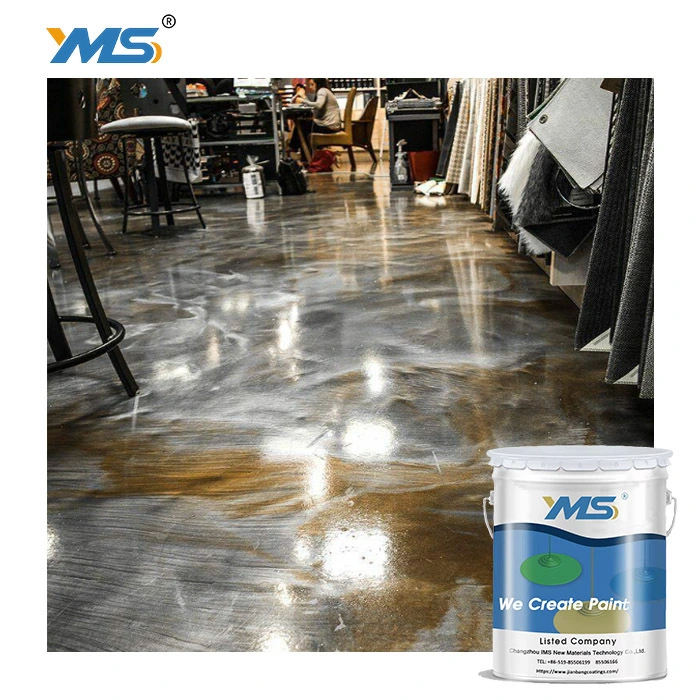Yms Coatings Kcf-21g Anti-static Epoxy Floor Paint Metallic Coating Easy Application With Brush-free Sample Available 1