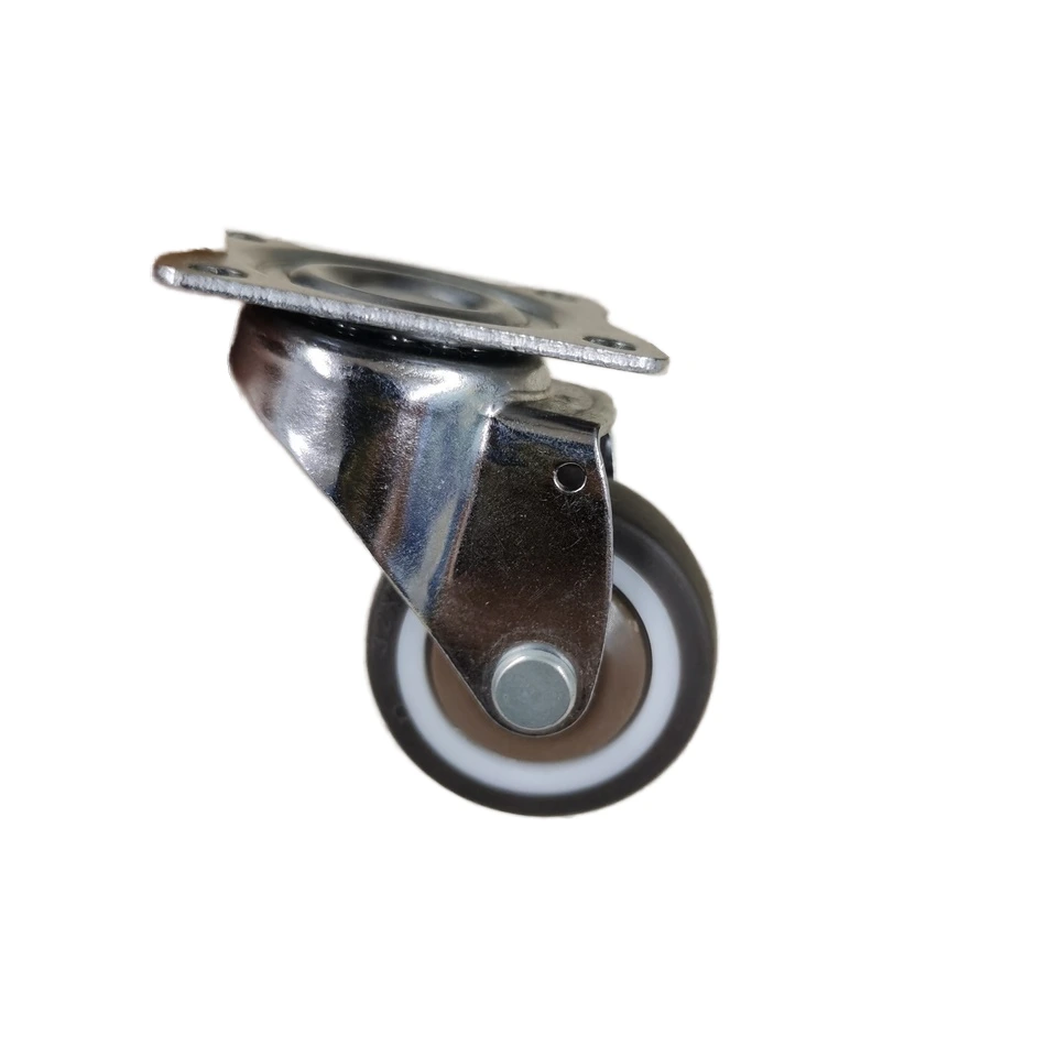 1.5 Inch Top Plate Light Duty Noiseless Durable Tpr Single Ball Bearing Display Cabinet Round Tea Table Swivel Caster 1