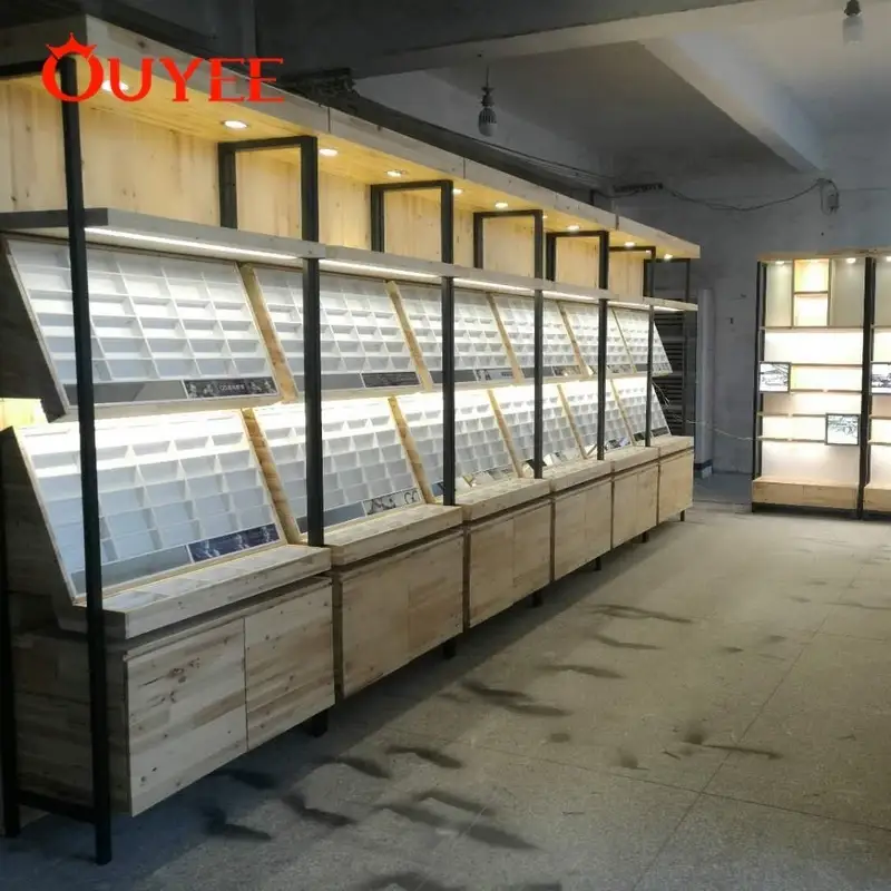 تجهيزات عرض نظارات شمسية خشبية بالجملة للمتاجر البصرية 1