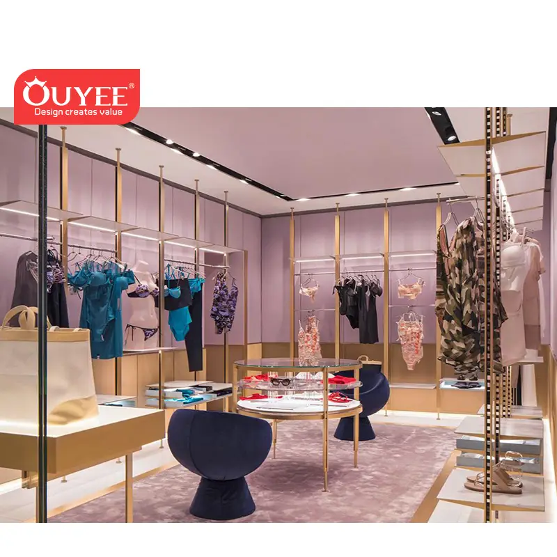 رفوف وخزائن ملابس داخلية مثبتة على الحائط - رف عرض حمالات الصدر 1