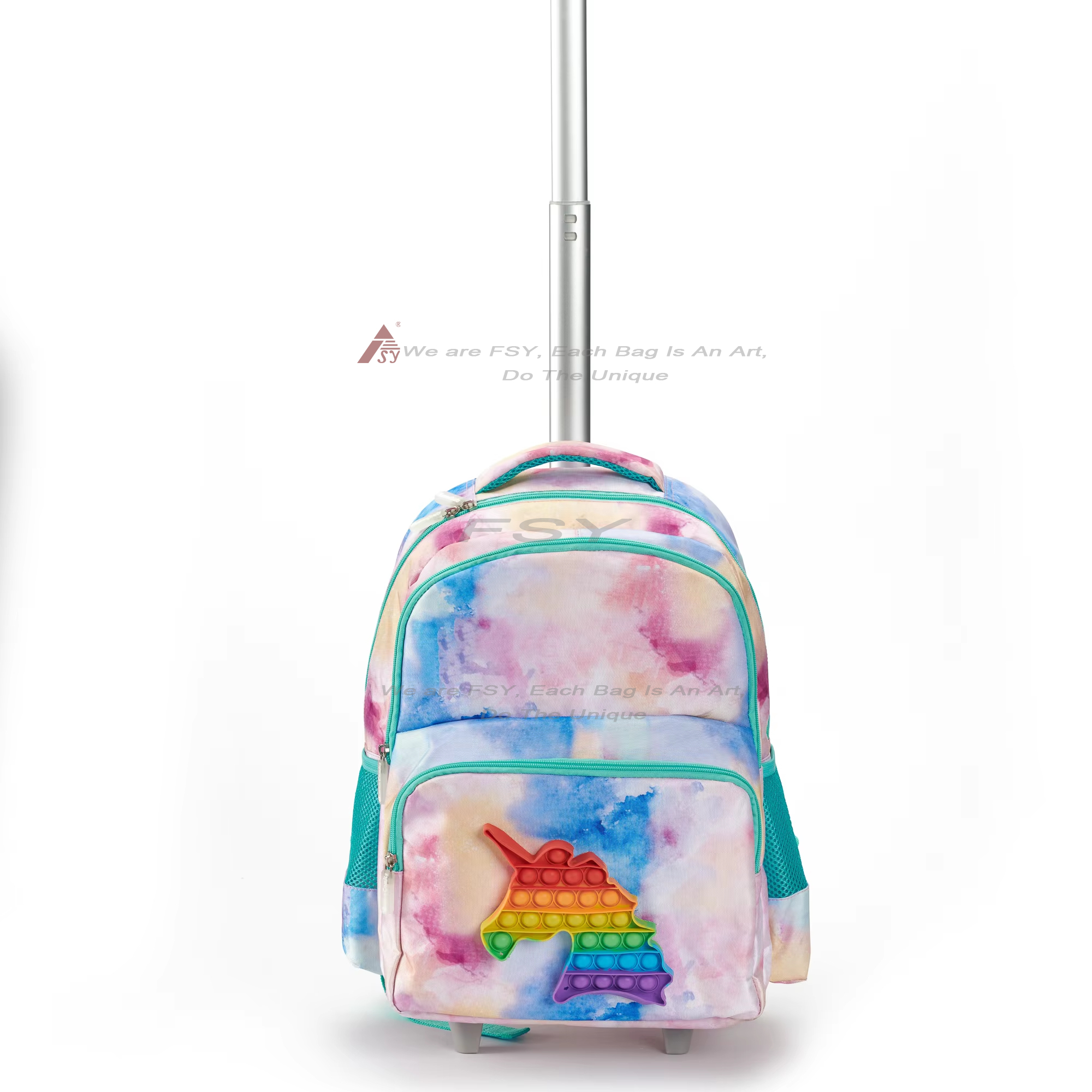 Customized Stylish Funny Teenager New Kids Wheel School Bags 3 In 1 Set Student Children School Kids Luggage Sets Trolley 1