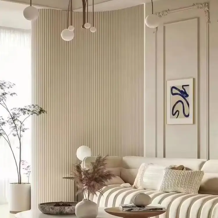 Wholesale Wooden Slats Acoustic Panels 3D Flexible MDF Wall and Ceiling Panels 1