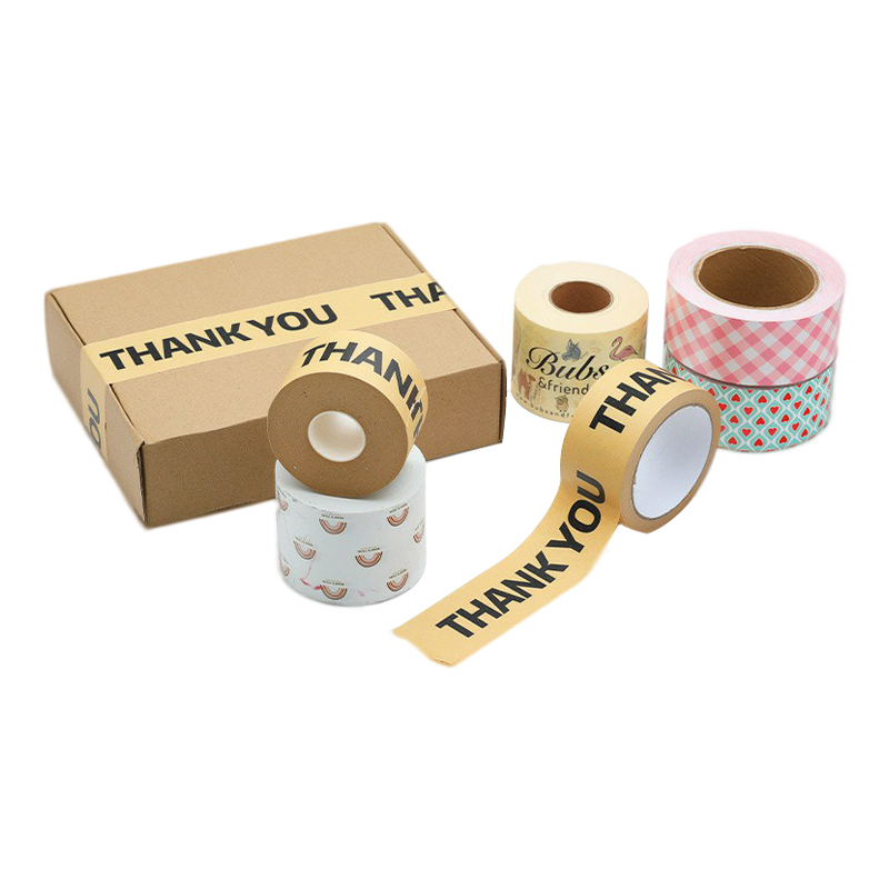 Individuell gestaltbare Papierrolle, braun, Jumbo-Verpackung, selbstklebend, verstärkt, mit Logo-Verstärkung, selbstbeschreibbares Kraftpapierband 7