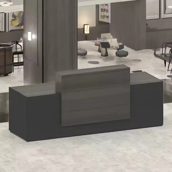 Balcão de recepção para hotel e escritório, mobiliário comercial de alta qualidade, vendido diretamente da fábrica. 1