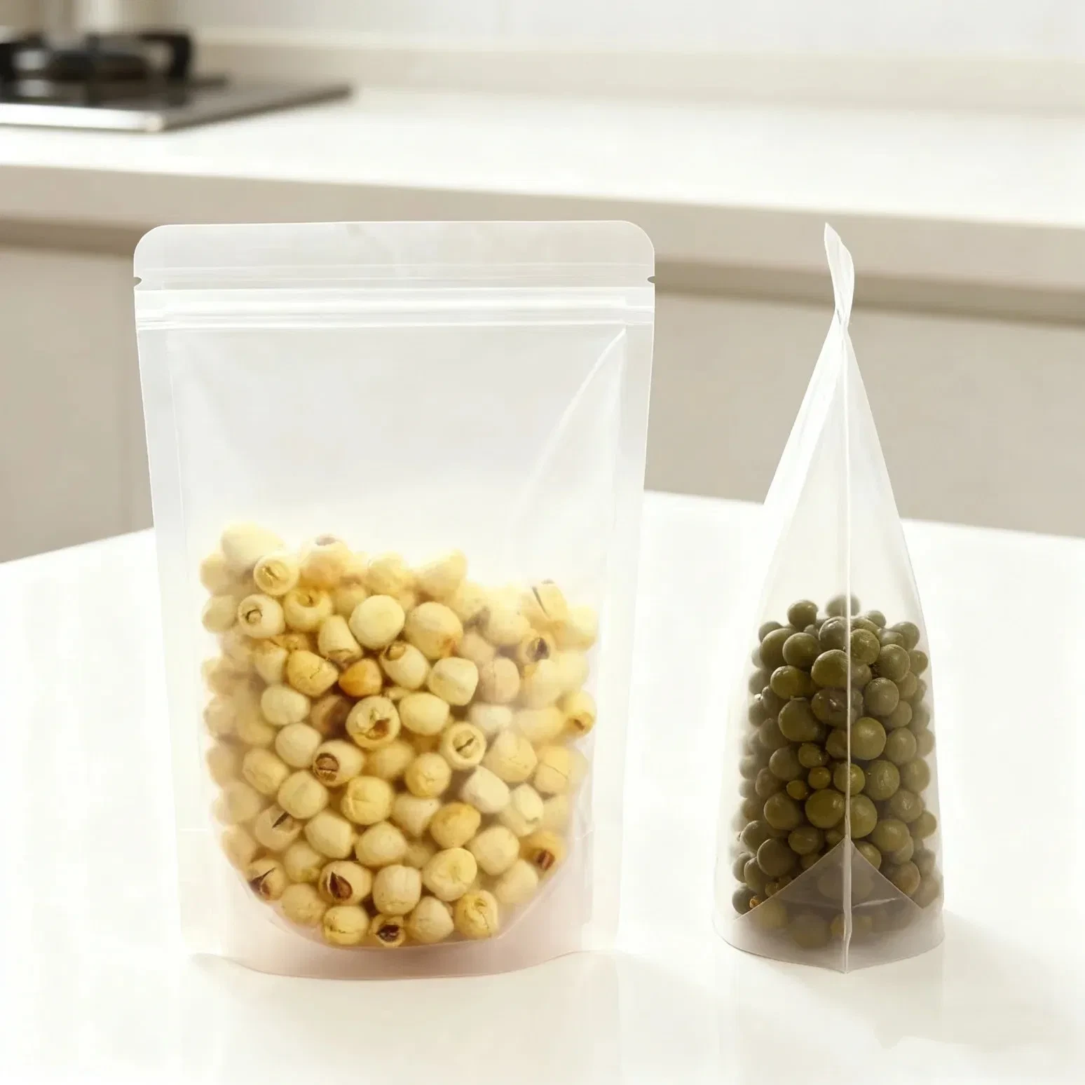 透明スタンドアッププラスチックジップロックバッグ卸売 1