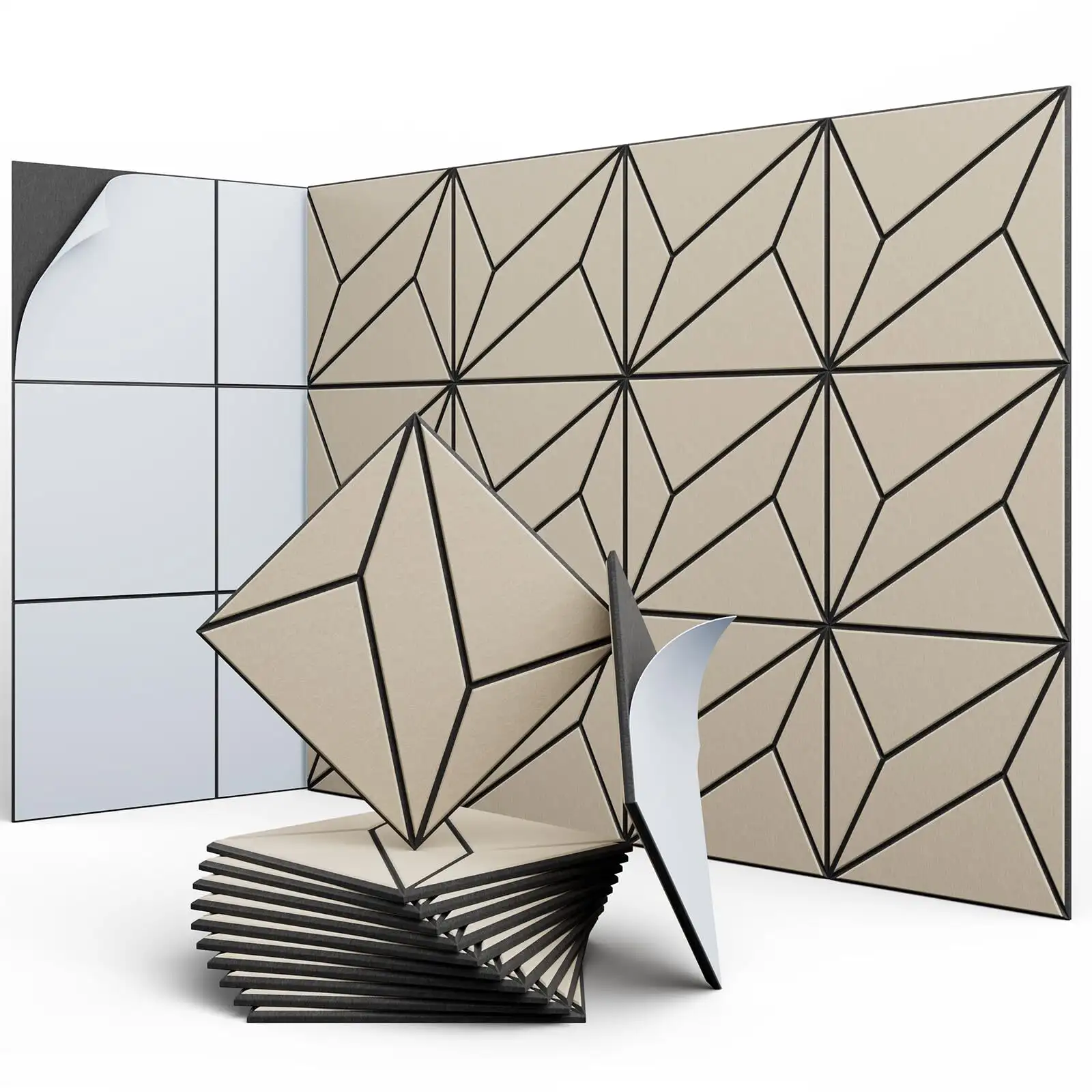 Nagy, levehető, filcből készült, falra szerelhető, nyomógombos irodai szervező 1