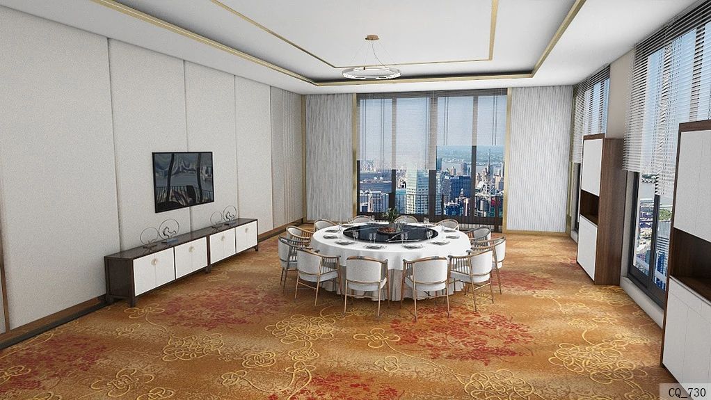 Axminster Wool Nylon Blend Wall-to-Wall Hotel Carpet 5