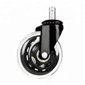 Removeable Transparent Non Marking Pu Office Chair Caster Wheels 1
