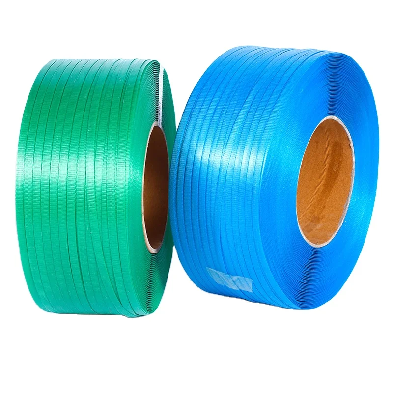 Rotolo di reggetta in plastica per imballaggio in PP blu per sigillatura di pallet e scatole 4