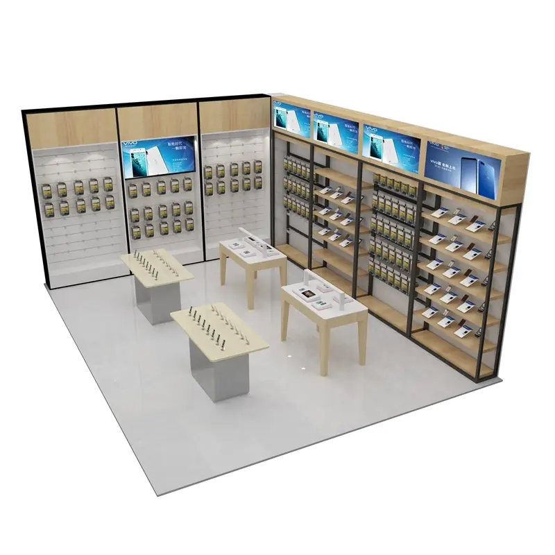 Kiosk für Handy-Zubehör, MDF-Möbel für mobile Einzelhandelsgeschäfte 1
