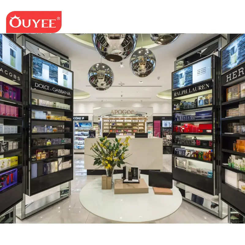 Interior personalizado para loja de perfumes e vitrines para fragrâncias. 1