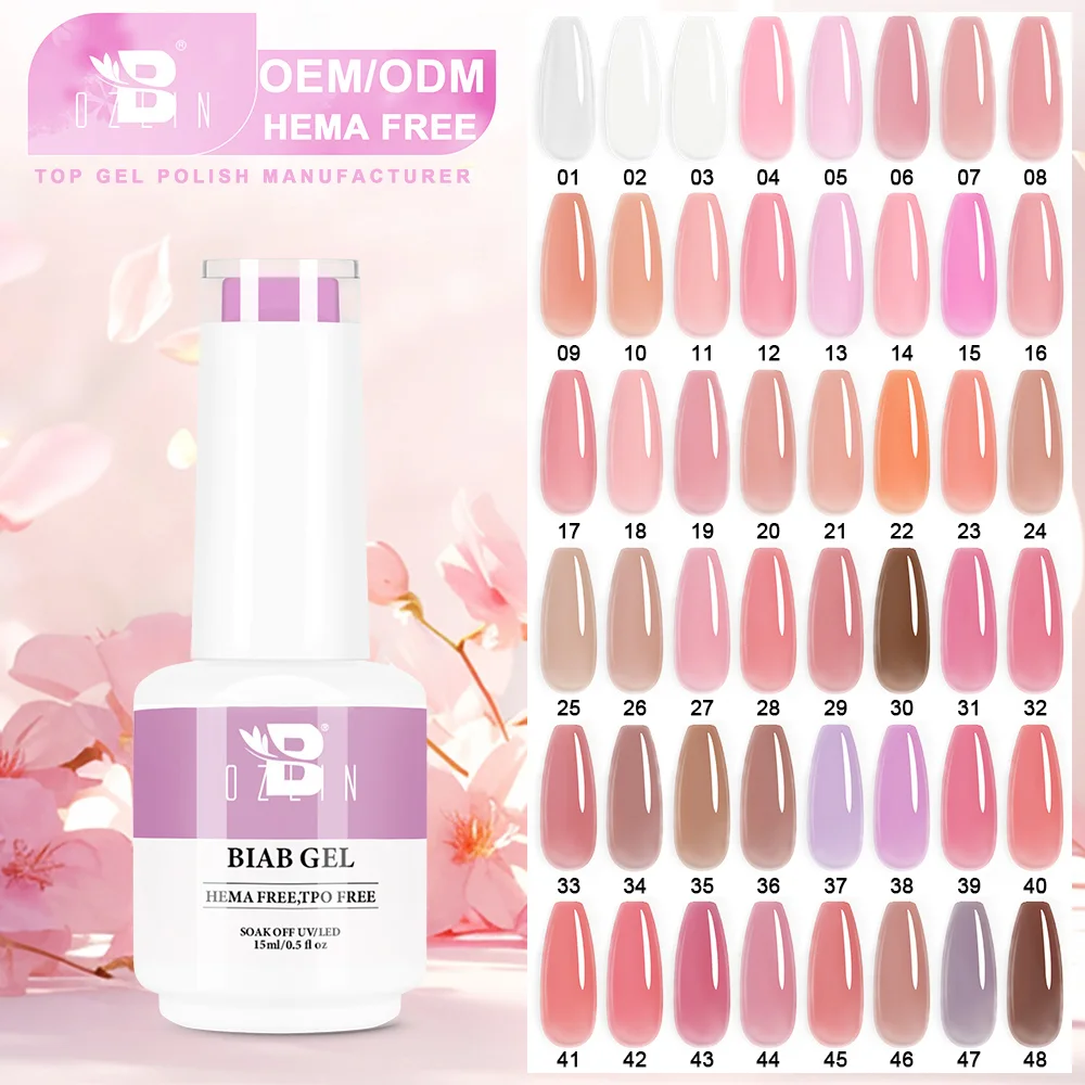 Bozlin 5 in 1 Builder Nail Gel in Bottle Quick Cure UV LED Nail Extension Gel 1