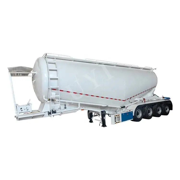 4 Axles 50 Ton Bulk Cement Tank Truck Trailer 1