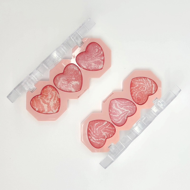 Make Up High Pigment Cute Cheek Makeup Vegan Blush Palette Private Label Custom Logo Heart Blush 1