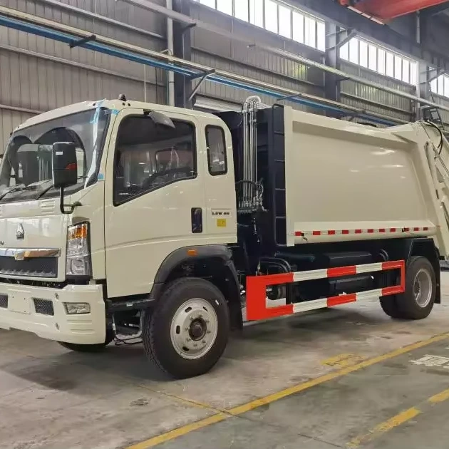 Howo New Diesel Garbage Compactor Truck For Sale Manual Transmission Type 1