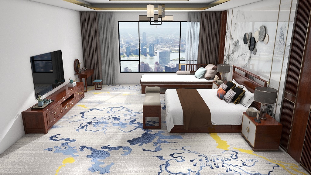 Moquette Axminster personalizzata per hotel - Anti-olio, antimacchia, antimuffa 5