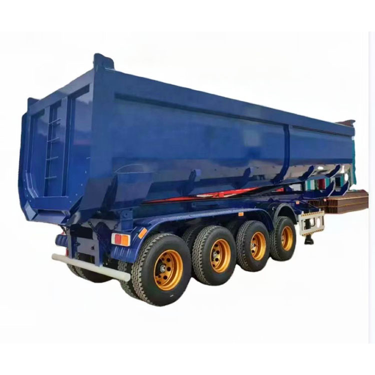 Tractor Towing 3 Axle 60 Ton Full Dump Tipper Trailer Front Lift Drawbar Link With Hydraulic Tipping Functions 2