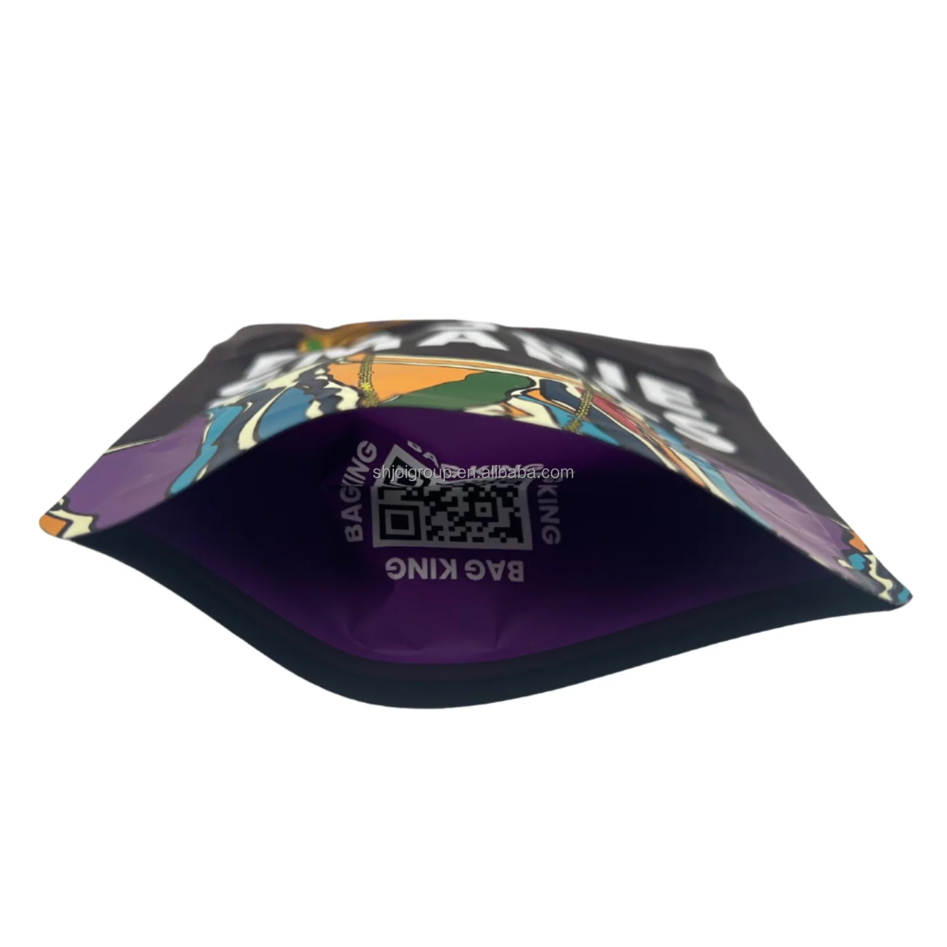 New Design Holographic Exotic Die Cut Zipper Mylar Bags 3.5g/7g/28g Smell Proof Resealable Paper Box Packaging Set For Tobacco 6