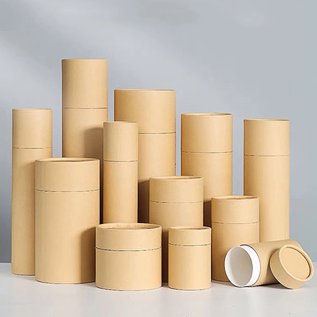 Benutzerdefinierte gedruckte Kraftpapierrohrverpackungsschachtel für Parfüm 1