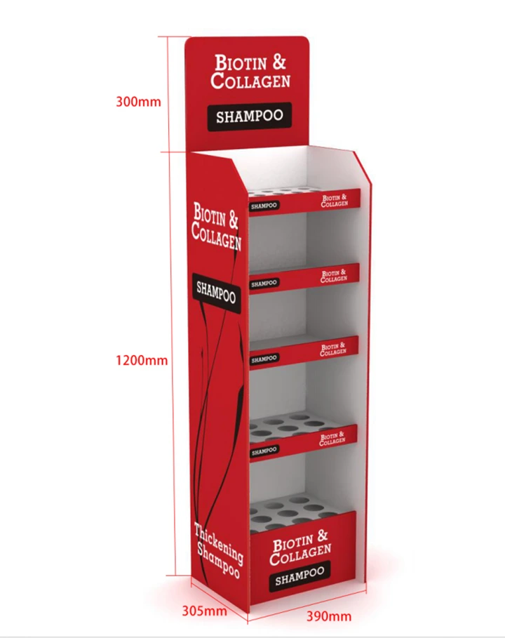 Shampoo Cardboard Pallet Floor Display Stand for Surperket Promotion 1