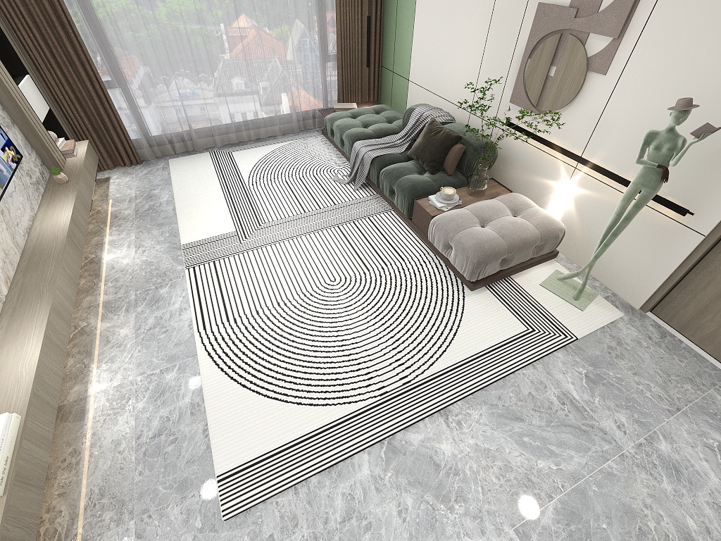 Tapis Wilton antidérapant de luxe sur mesure pour salon et chambre 6