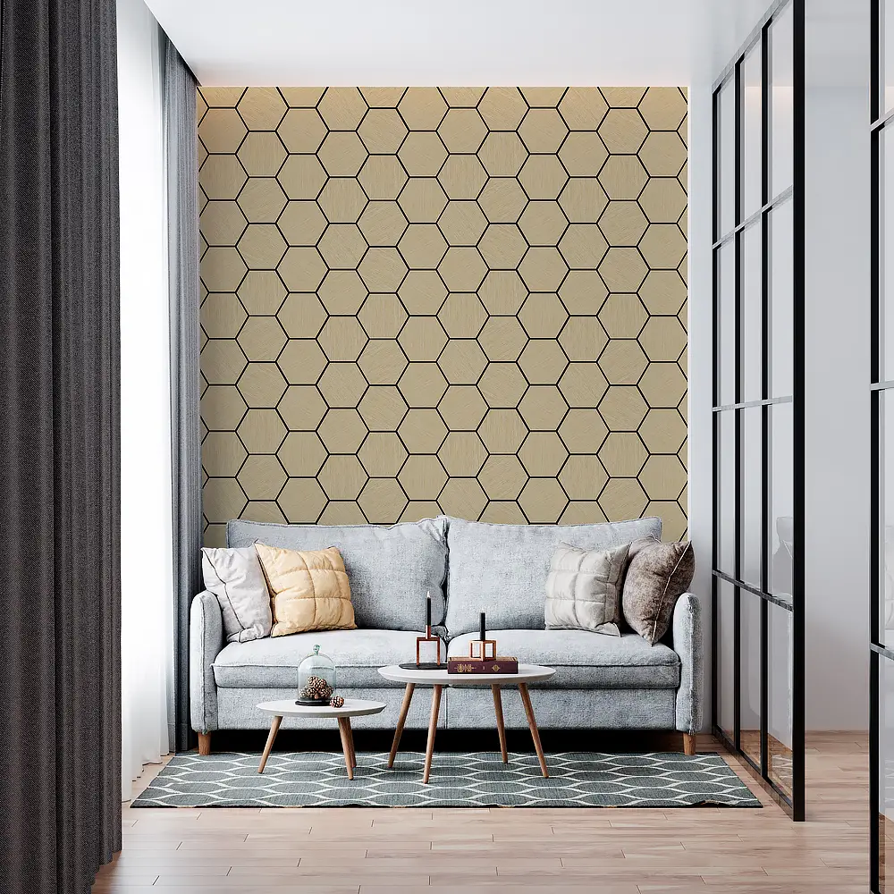 Hexagonal Wooden Acoustic Panels Sound-Absorbing Wall Panels for Indoor Use 1