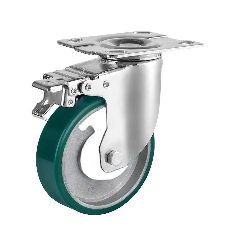 Medium Duty Castor Wheel Castor Durable 4/5 Inch Pu On Tricycle Oem Made In China Manufacturer 1