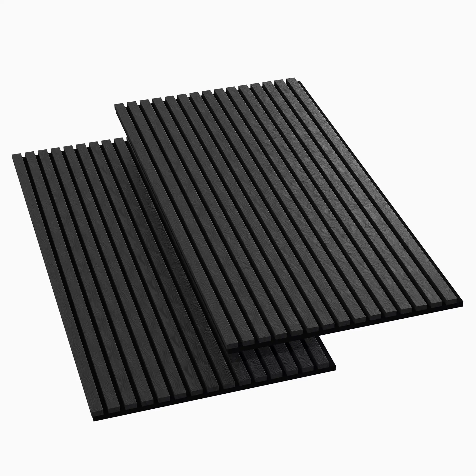 Real Wood Veneer Sound Absorbing Slat Panel PET Acoustic Wall Panel 1