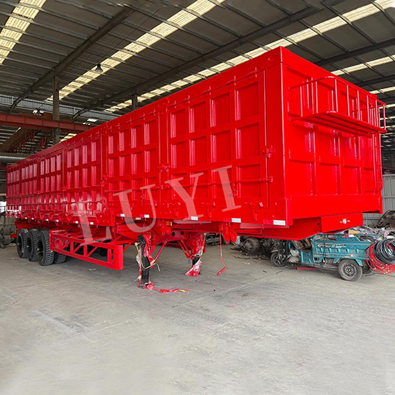 3 Axles 150 Tons Transport Sand Side Tipper Trailer 3
