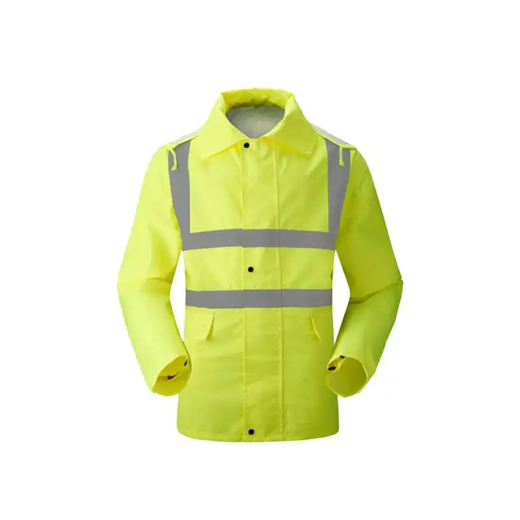 Hot-selling High-Quality Comfortable Waterproof Long-Length Safety Raincoat with High Reflectivity for Workwear 1