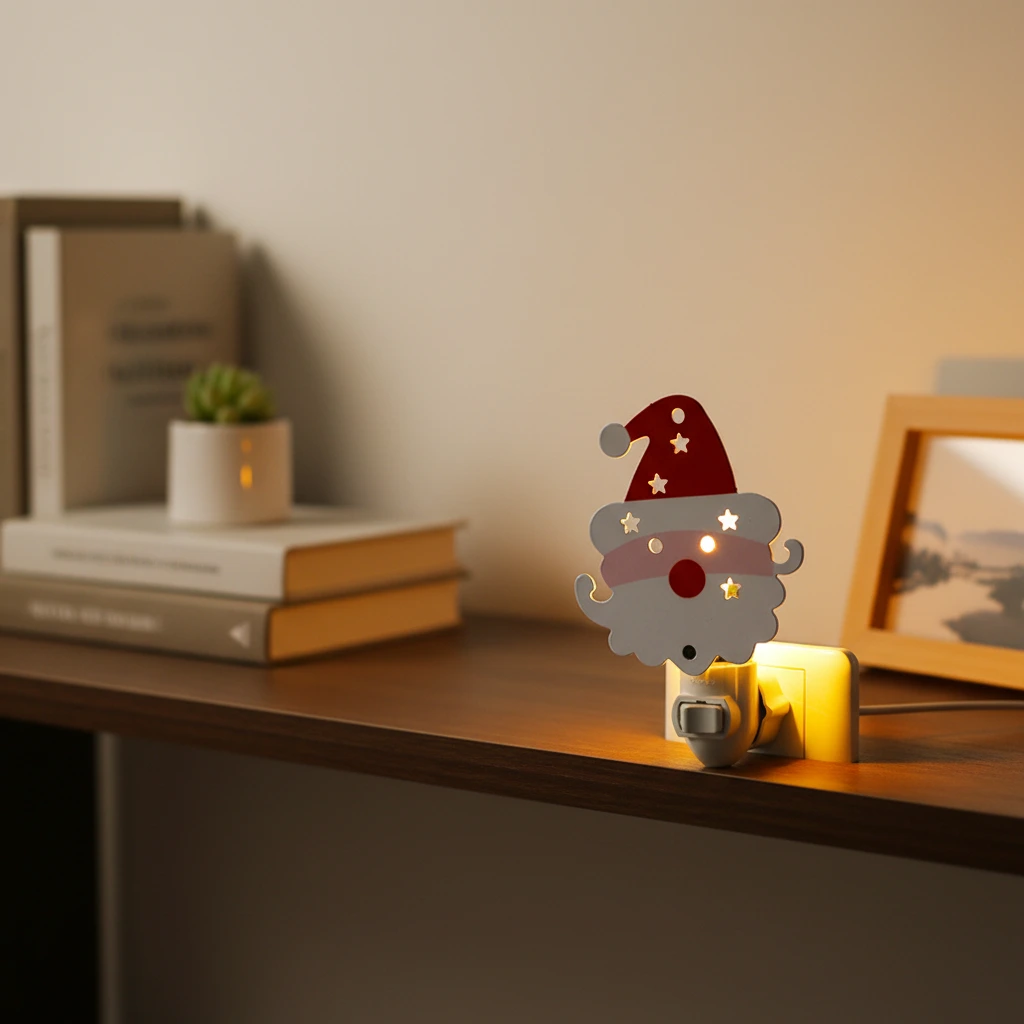 Christmas Hat Incandescent Iron Plug-in Night Light GL-MZ1 Warm White Xmas Decorative Lamp Festive 1