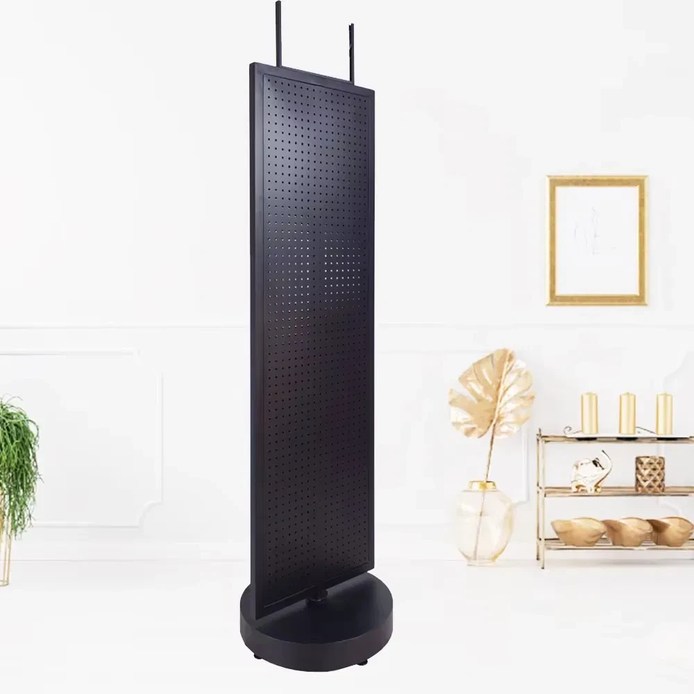 Metal Store Supermarket Has Rotating Shelves Displaying Tools Store Board Display Stand 1